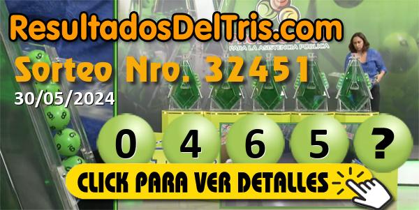 Resultado del sorteo Tris De las Siete 32451