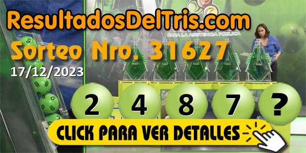 Resultado del sorteo Tris Clásico 31627