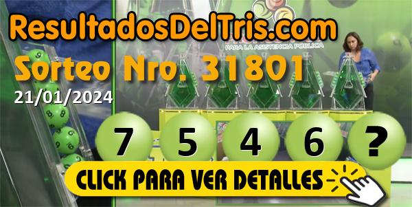 Resultado del sorteo Tris De las Siete 31801